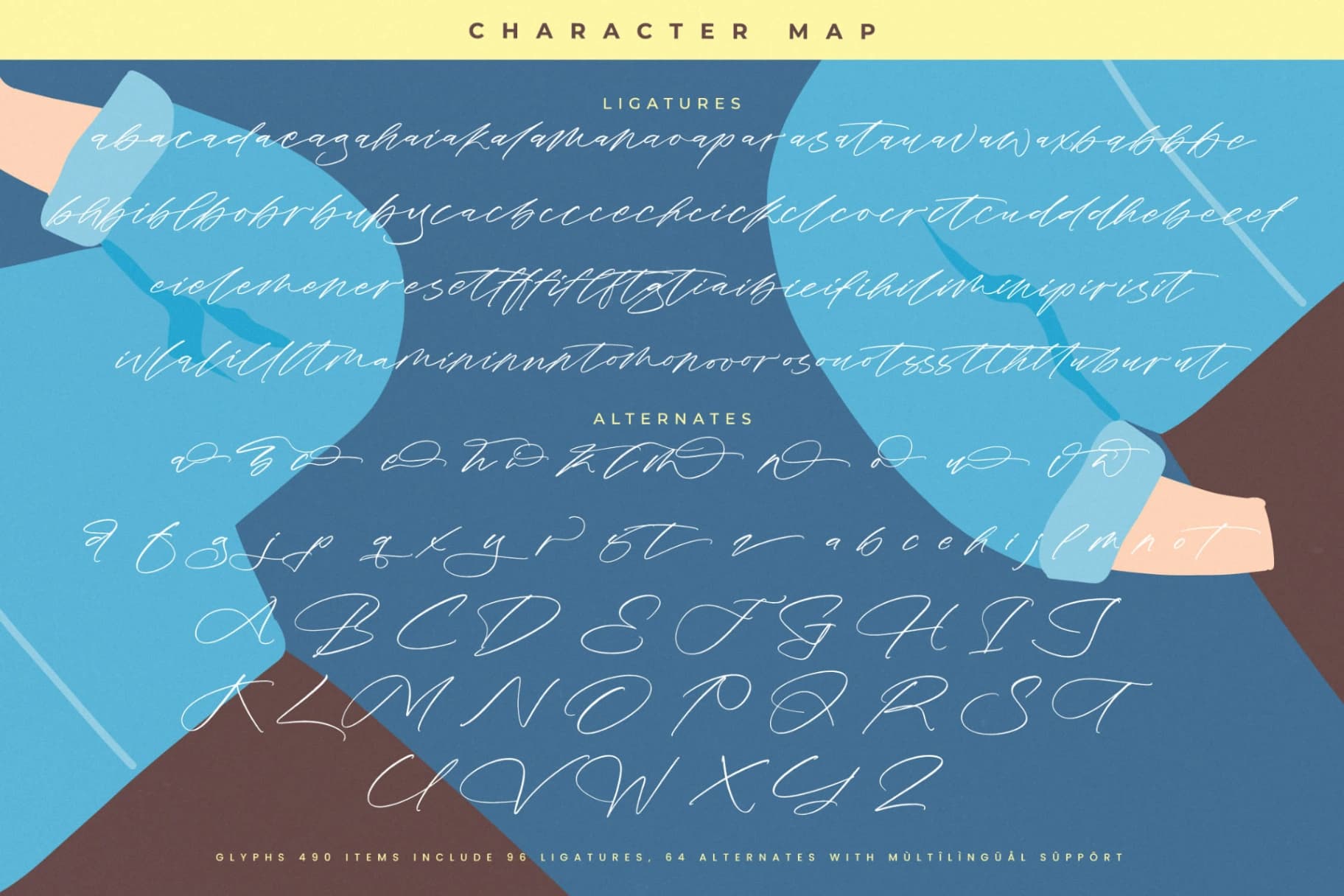 Preview 19 for Romstand Bluelife - Modern Script Font