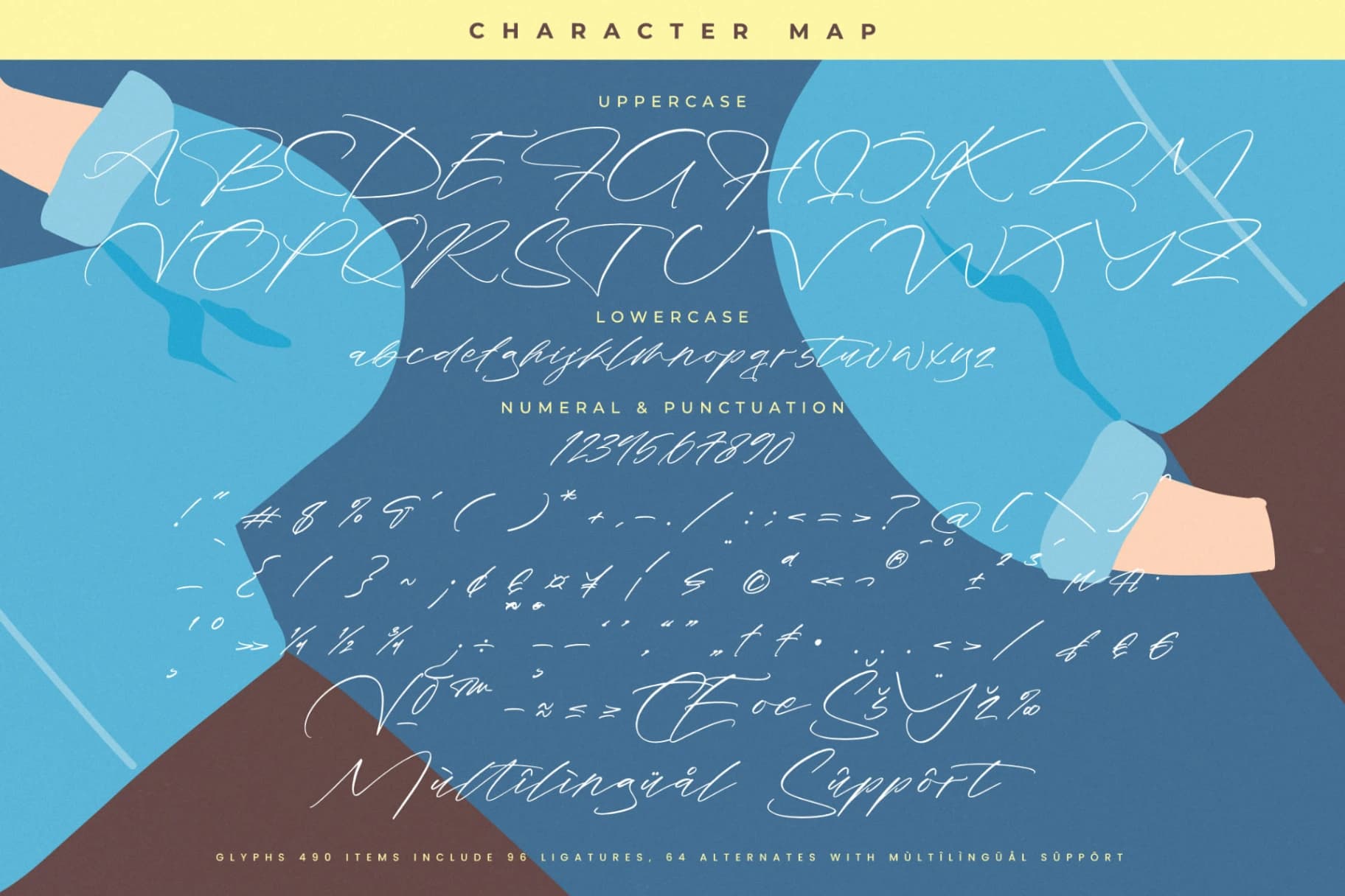 Preview 18 for Romstand Bluelife - Modern Script Font
