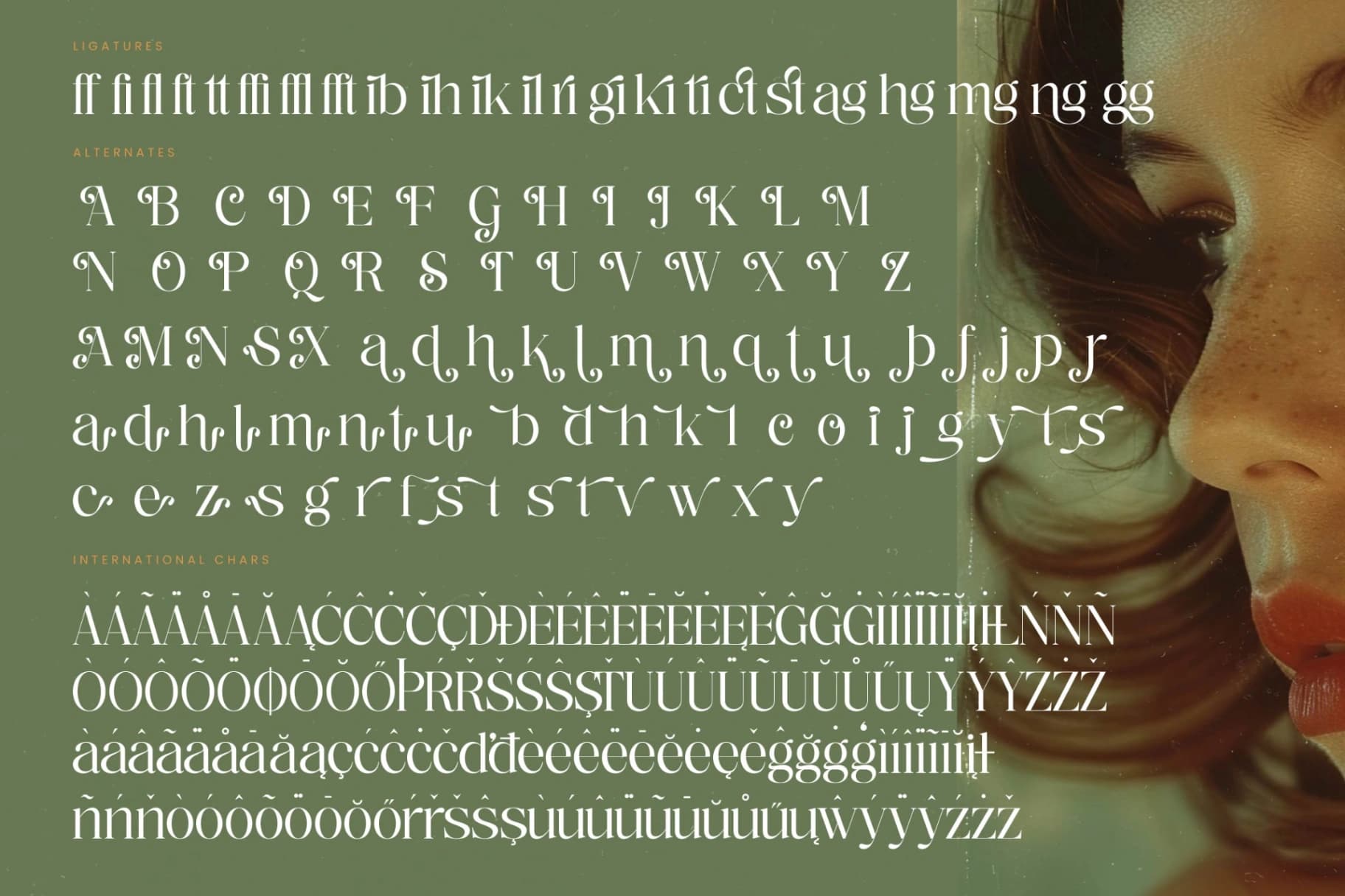 Preview 19 for Nostalgic Flashy - Bold Serif Display Font