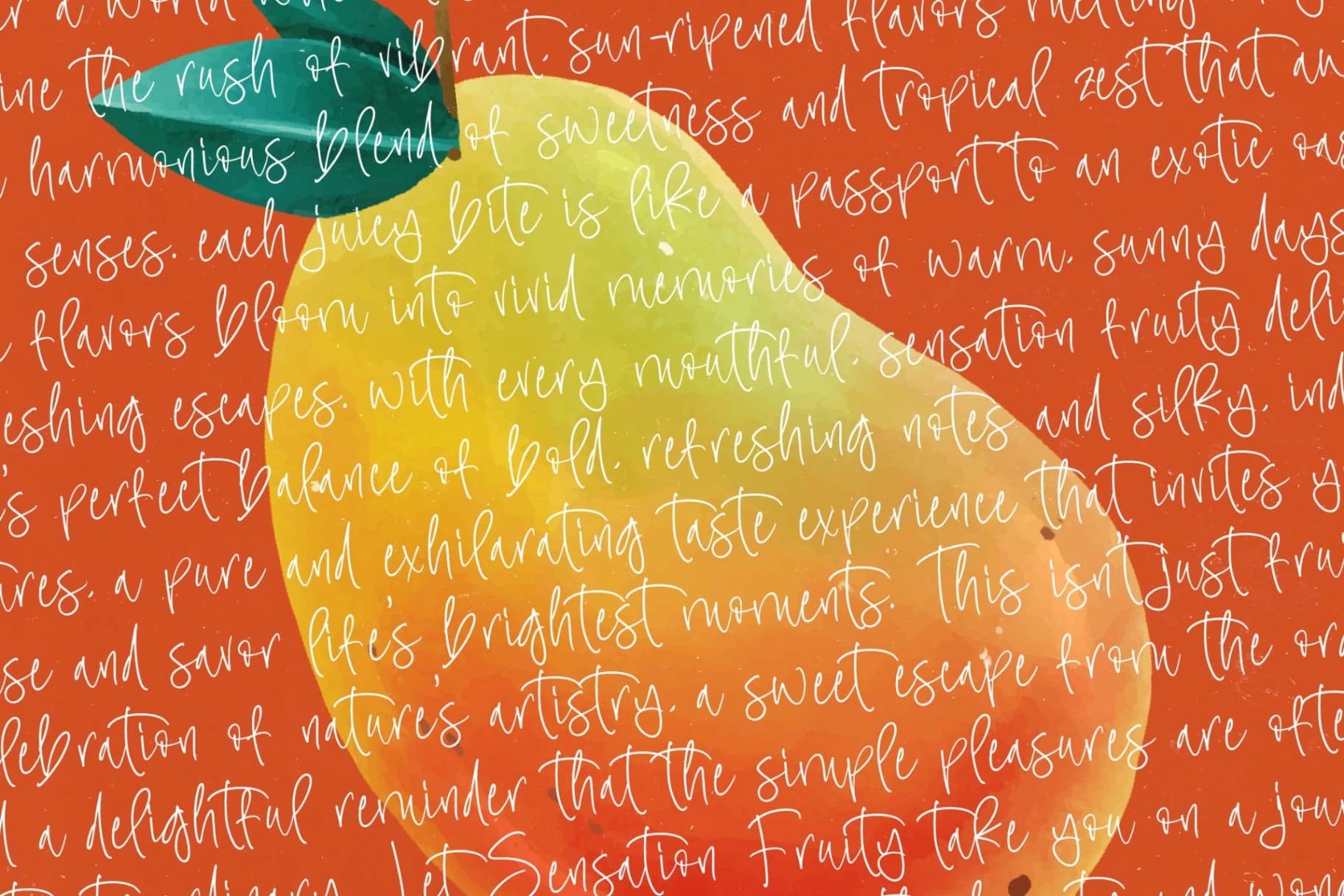 Preview 11 for Sensation Fruity - Natural Handwritten Font
