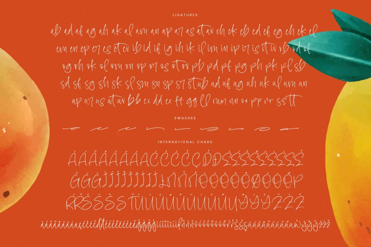Sensation Fruity - Natural Handwritten Font font preview 19