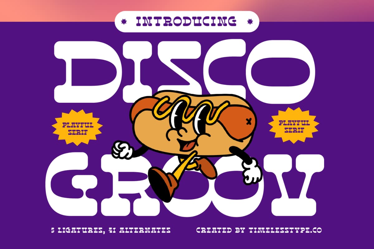 Disco Groov - Playful Serif Font font preview 1