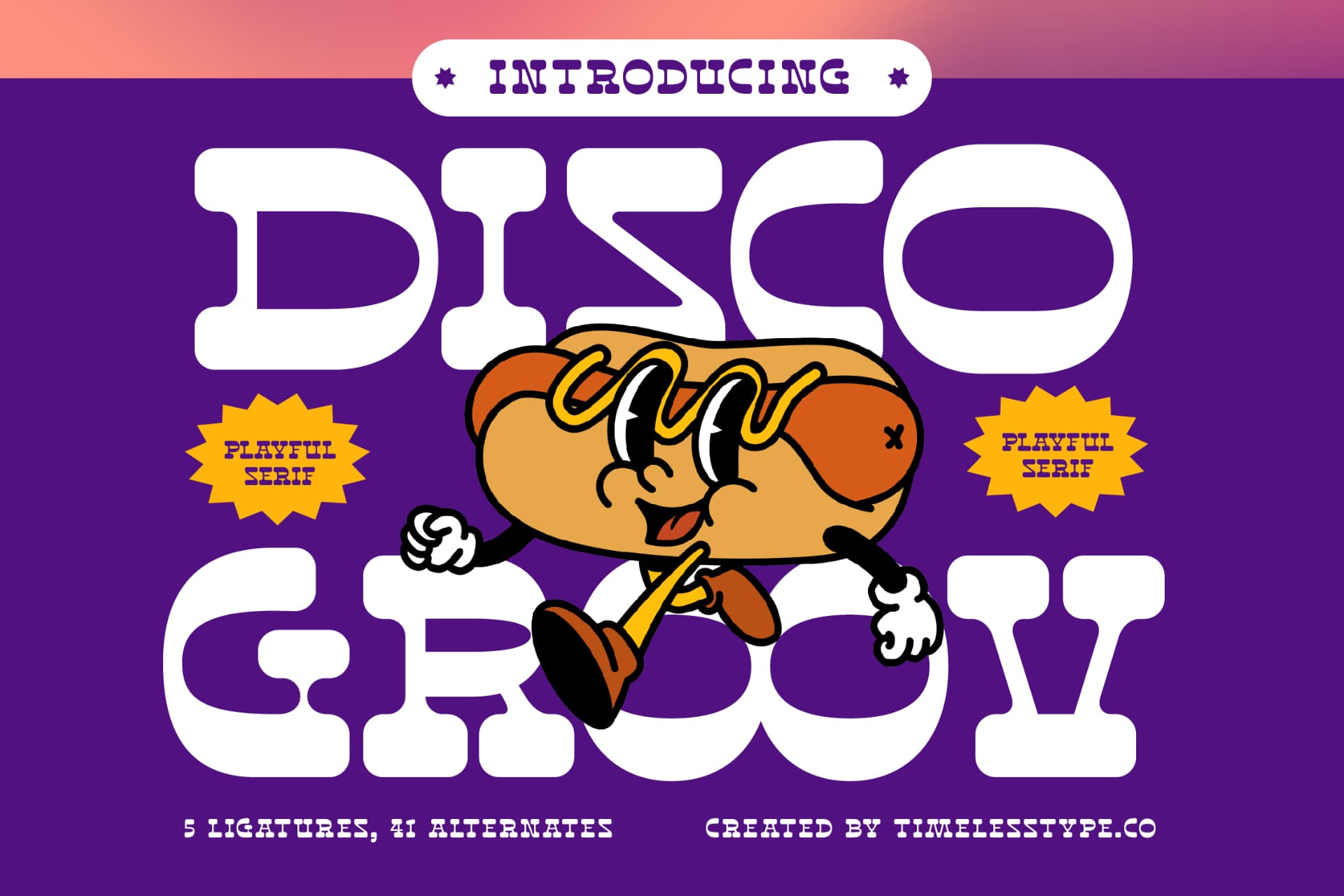 Preview of Disco Groov - Playful Serif Font font