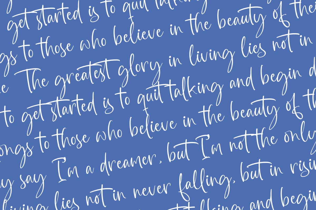 Preview 16 for Highest Bluebell - Natural Handwritten Font
