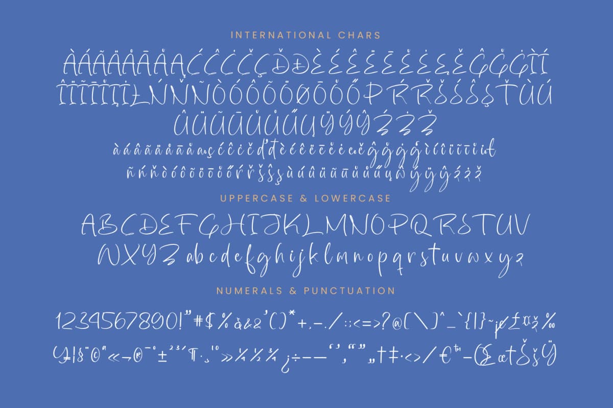 Preview 18 for Highest Bluebell - Natural Handwritten Font