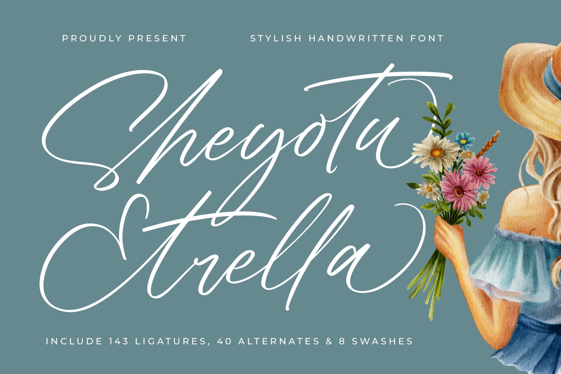 Preview of Sheyotu Etrella - Stylish Handwritten Font font