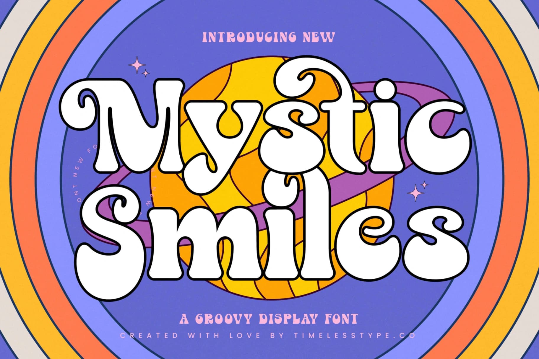 Preview 1 for Mystic Smiles - Groovy Display Font