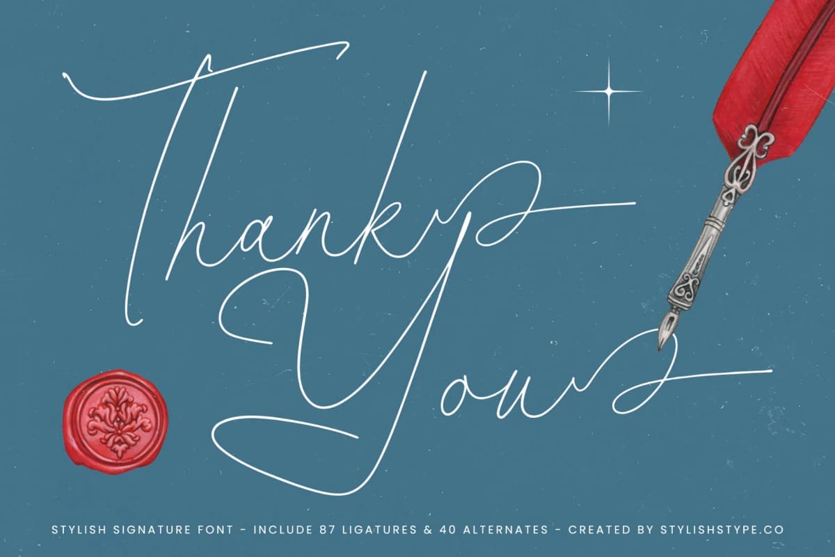 Santiago Portale - Stylish Signature Font font preview 20