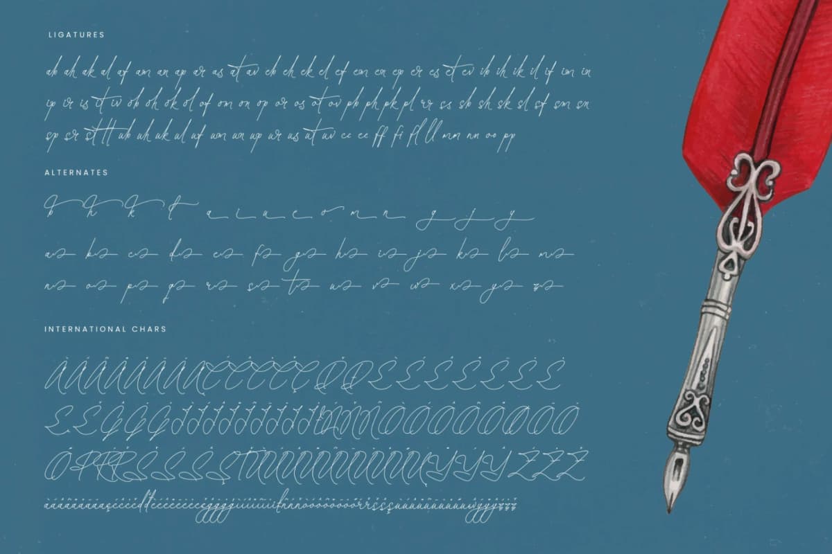 Santiago Portale - Stylish Signature Font font preview 19