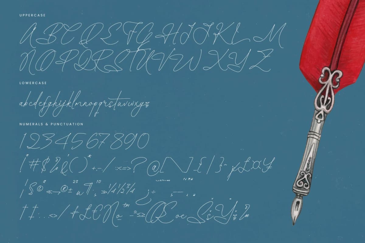 Santiago Portale - Stylish Signature Font font preview 18