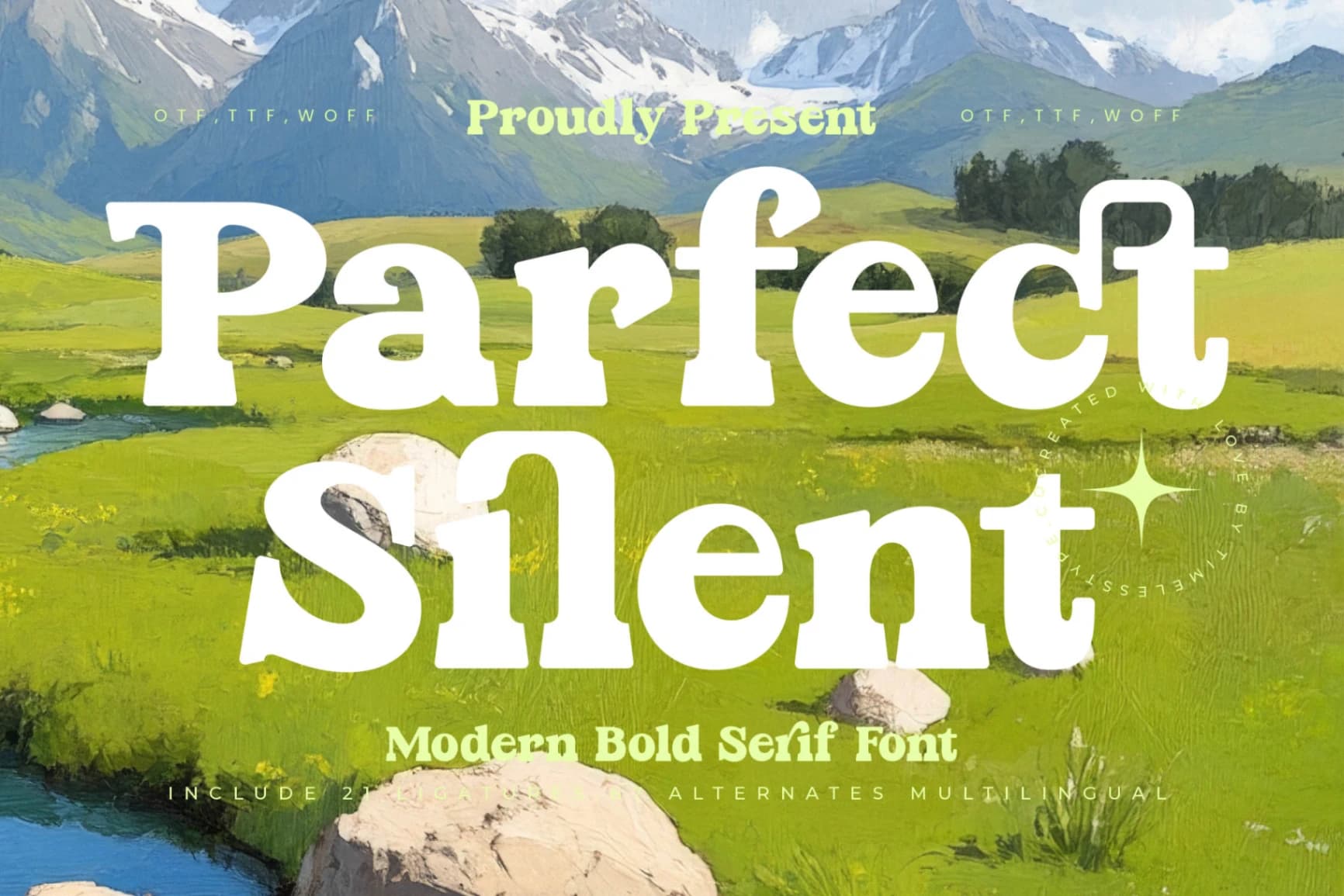 Preview 1 for Parfect Silent - Modern Bold Serif Font