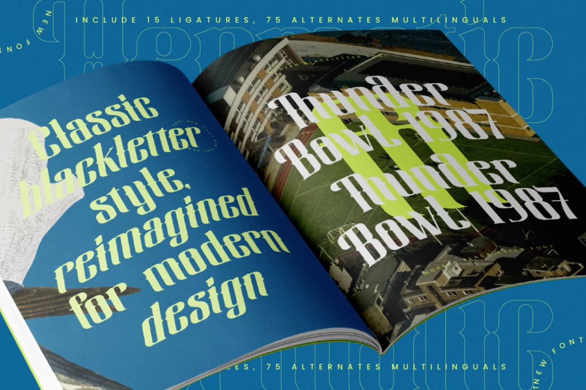 Preview 17 for Hermatic - Modern Blackletter Font