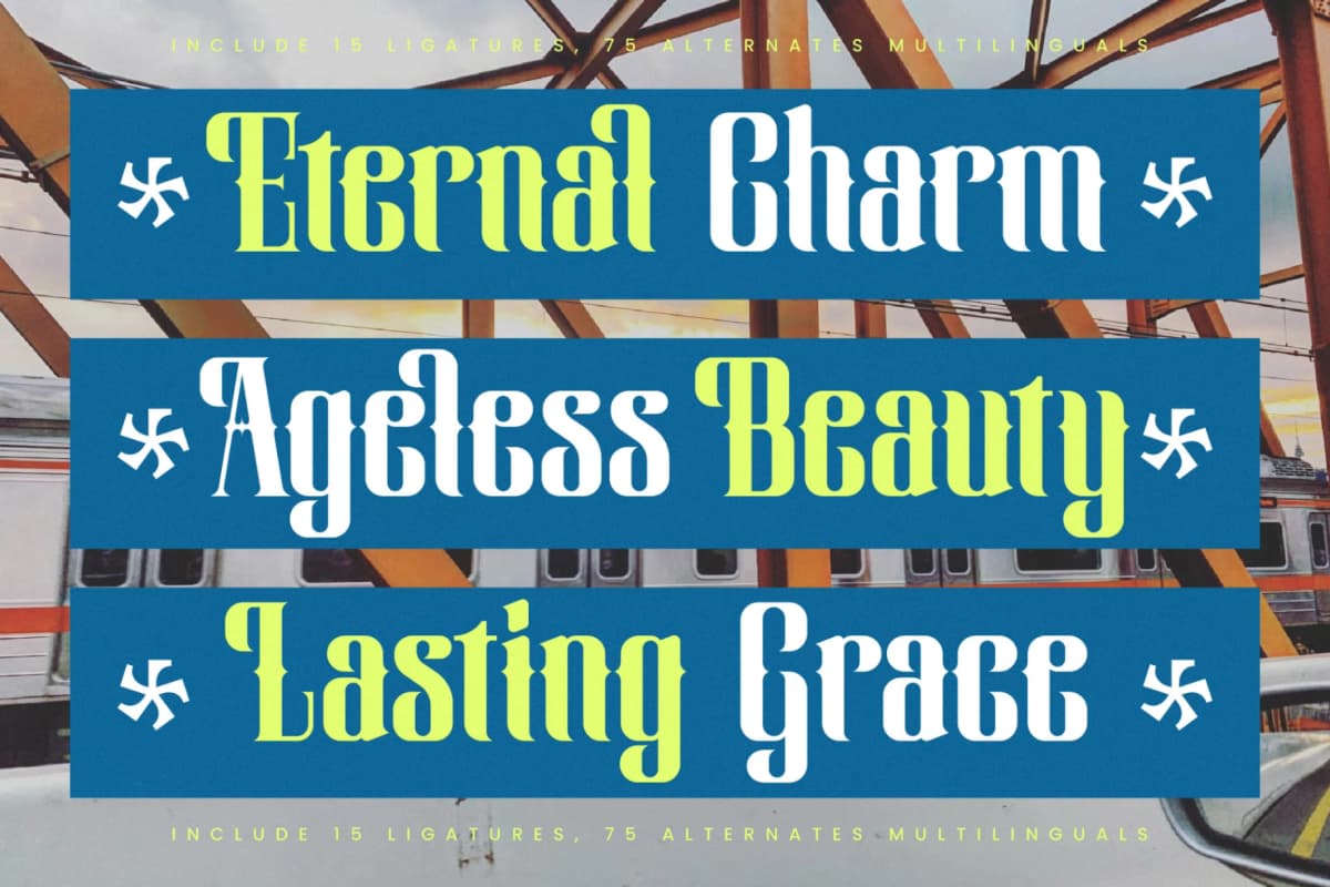 Preview 10 for Hermatic - Modern Blackletter Font