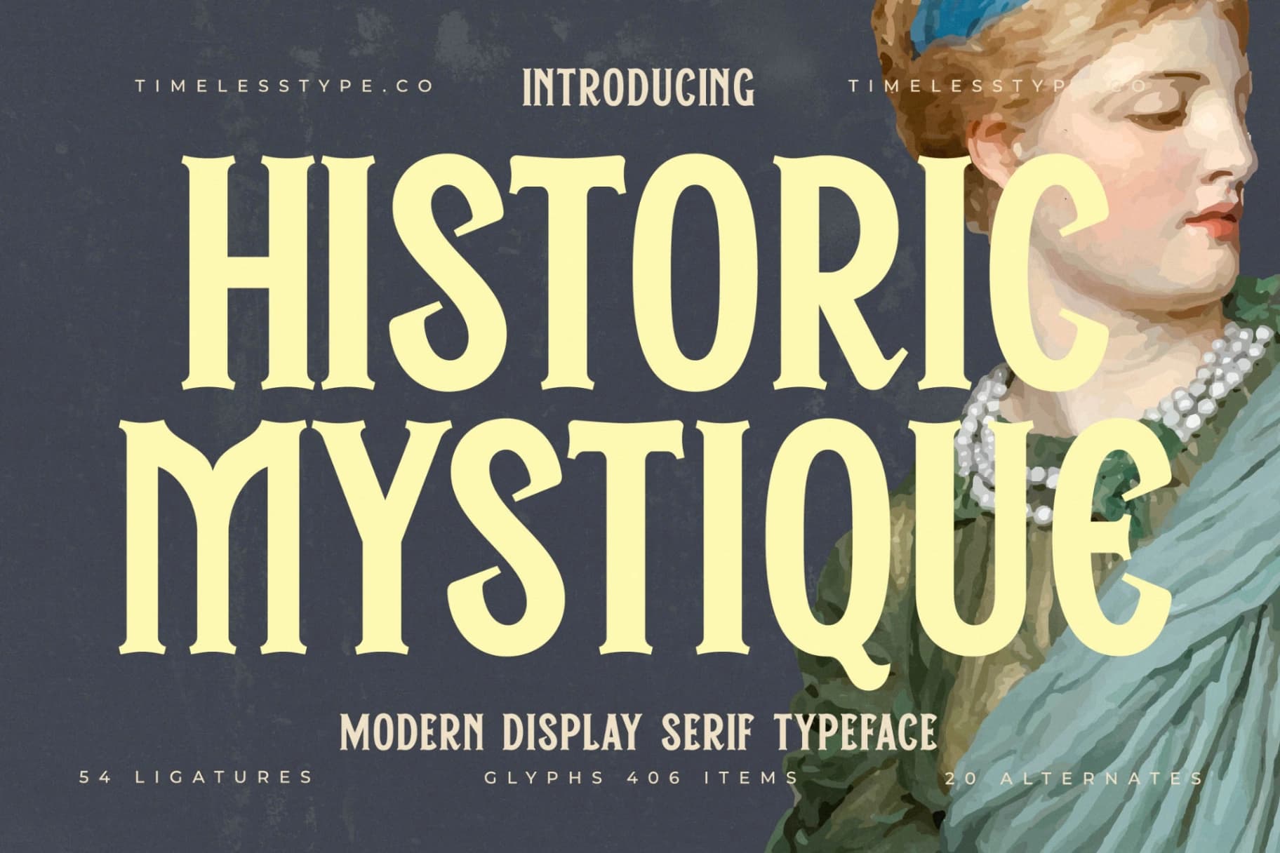 Preview 1 for Historic Mystique - Modern Display Serif Typeface