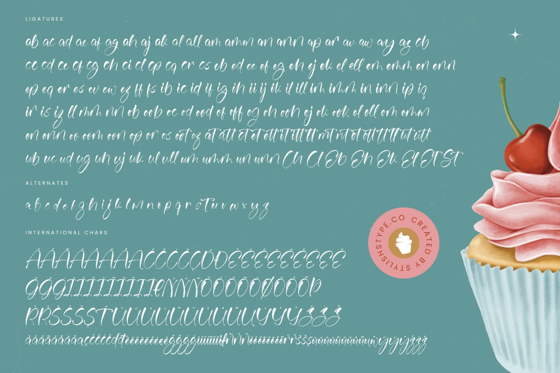 Preview 19 for Delicate Cakes - Quirky Handwritten Script