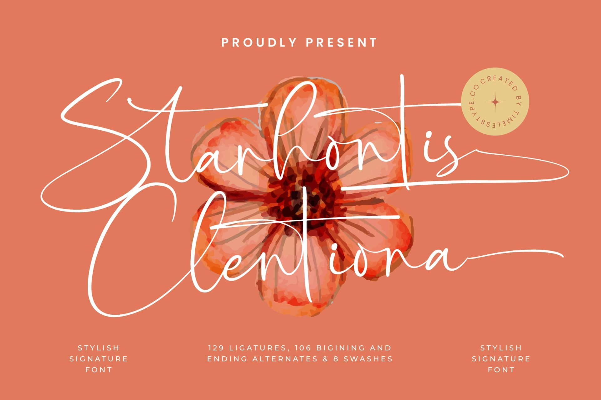 Preview 1 for Starhontis Clentiona - Stylish Signature Font