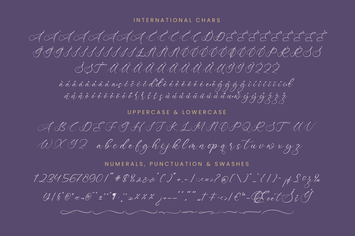 Bottonia Scottella - Stylish Calligraphy Font font preview 18