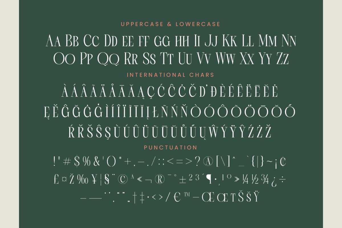 Preview 19 for Scarfi Modern - All Caps Serif Display Font