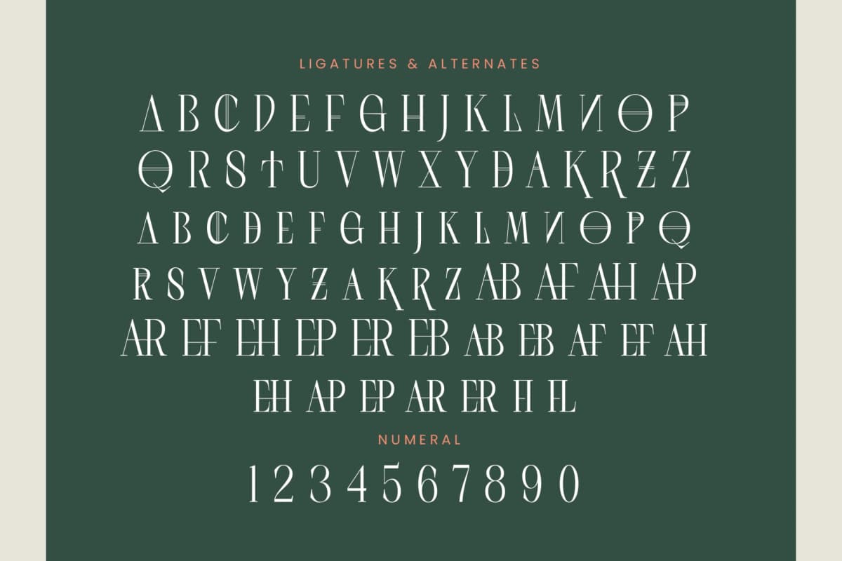Preview 18 for Scarfi Modern - All Caps Serif Display Font