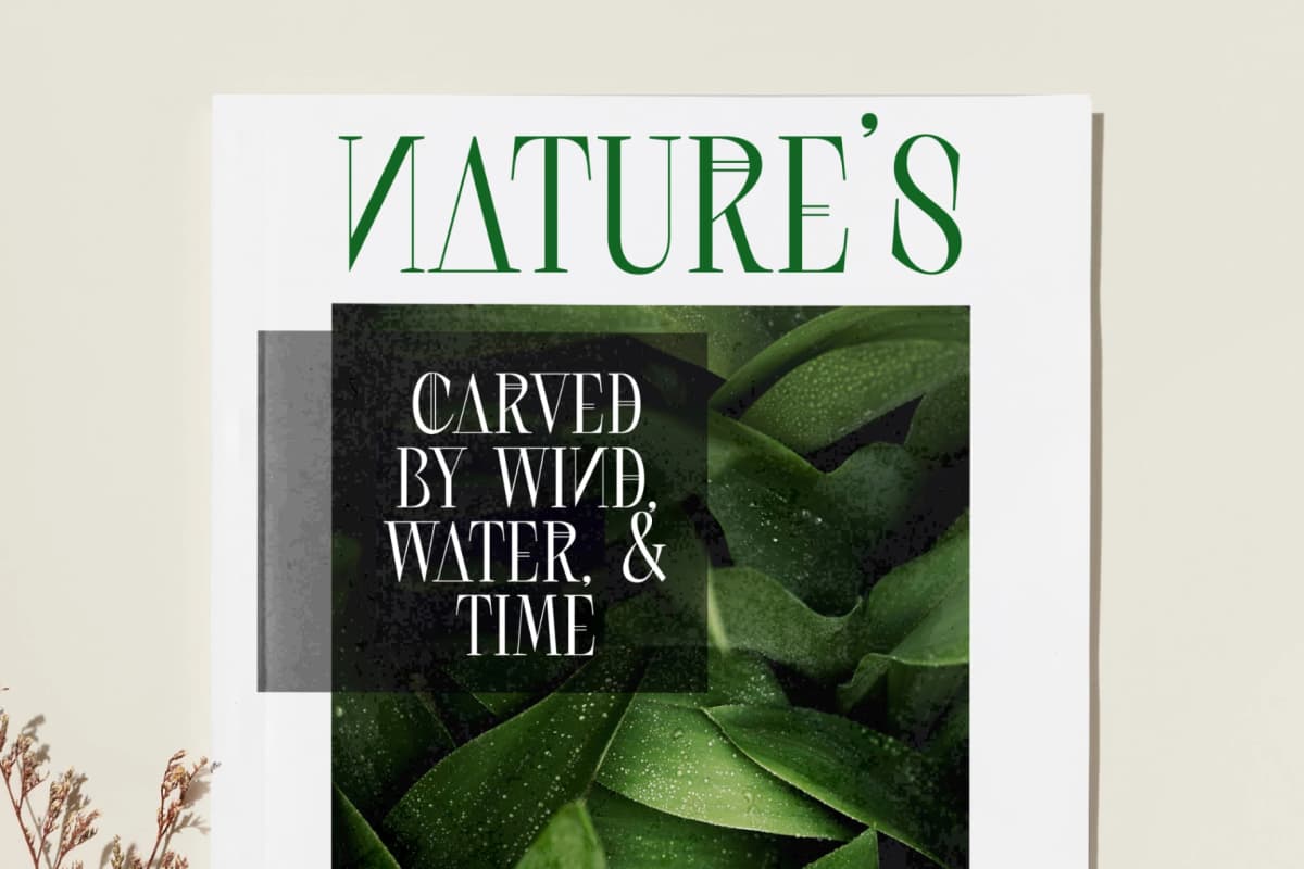 Scarfi Modern - All Caps Serif Display Font font preview 5