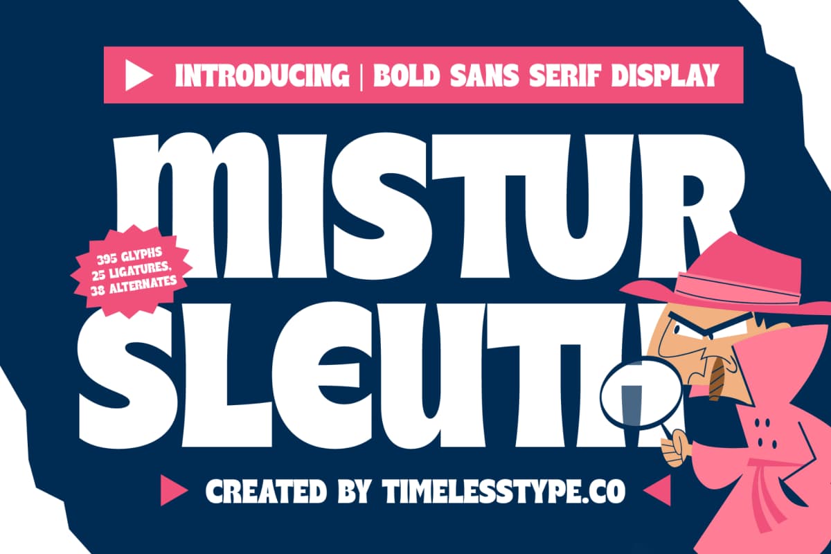 Mistur Sleuth - Bold Sans Serif Display font preview 1