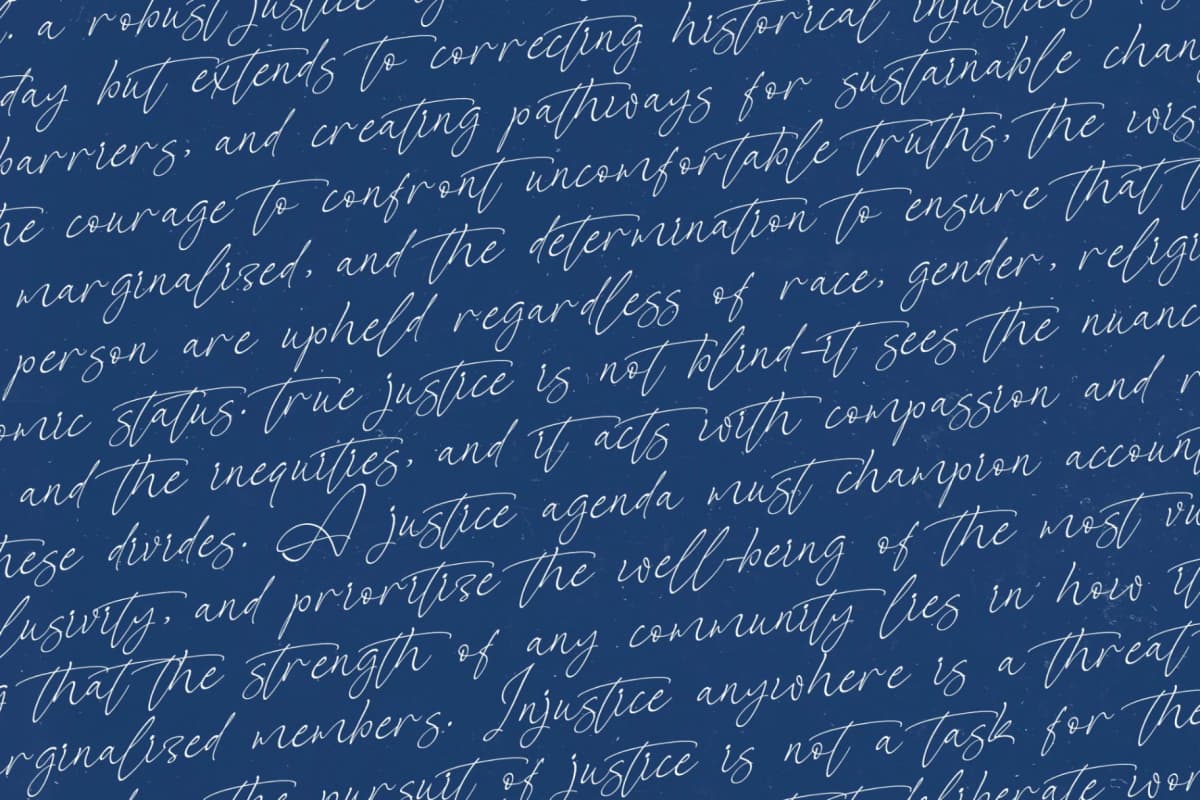 Justice Agenda - Stylish Signature Font font preview 14