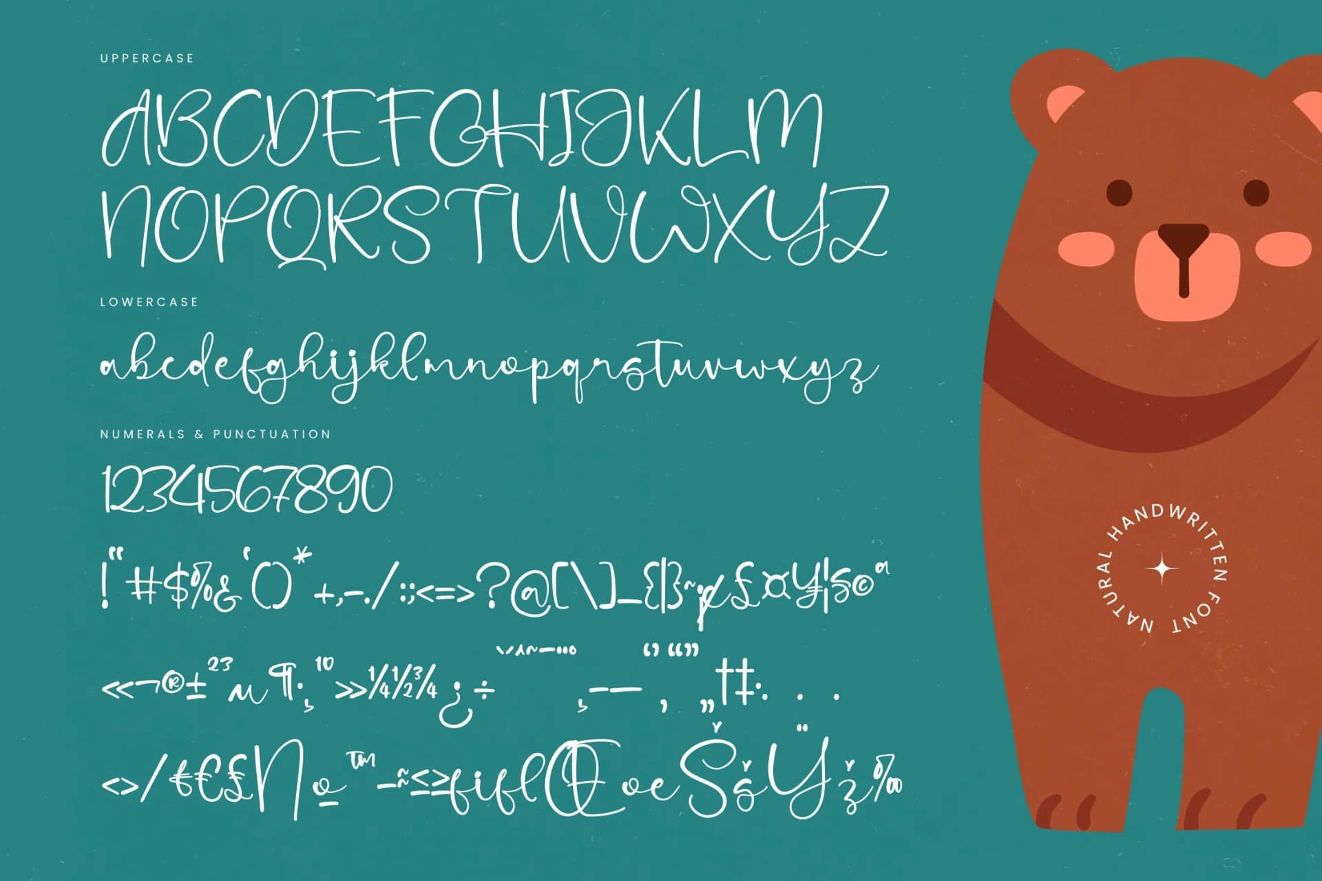 Preview 18 for Bearcute Holistic - Natural Handwritten Font