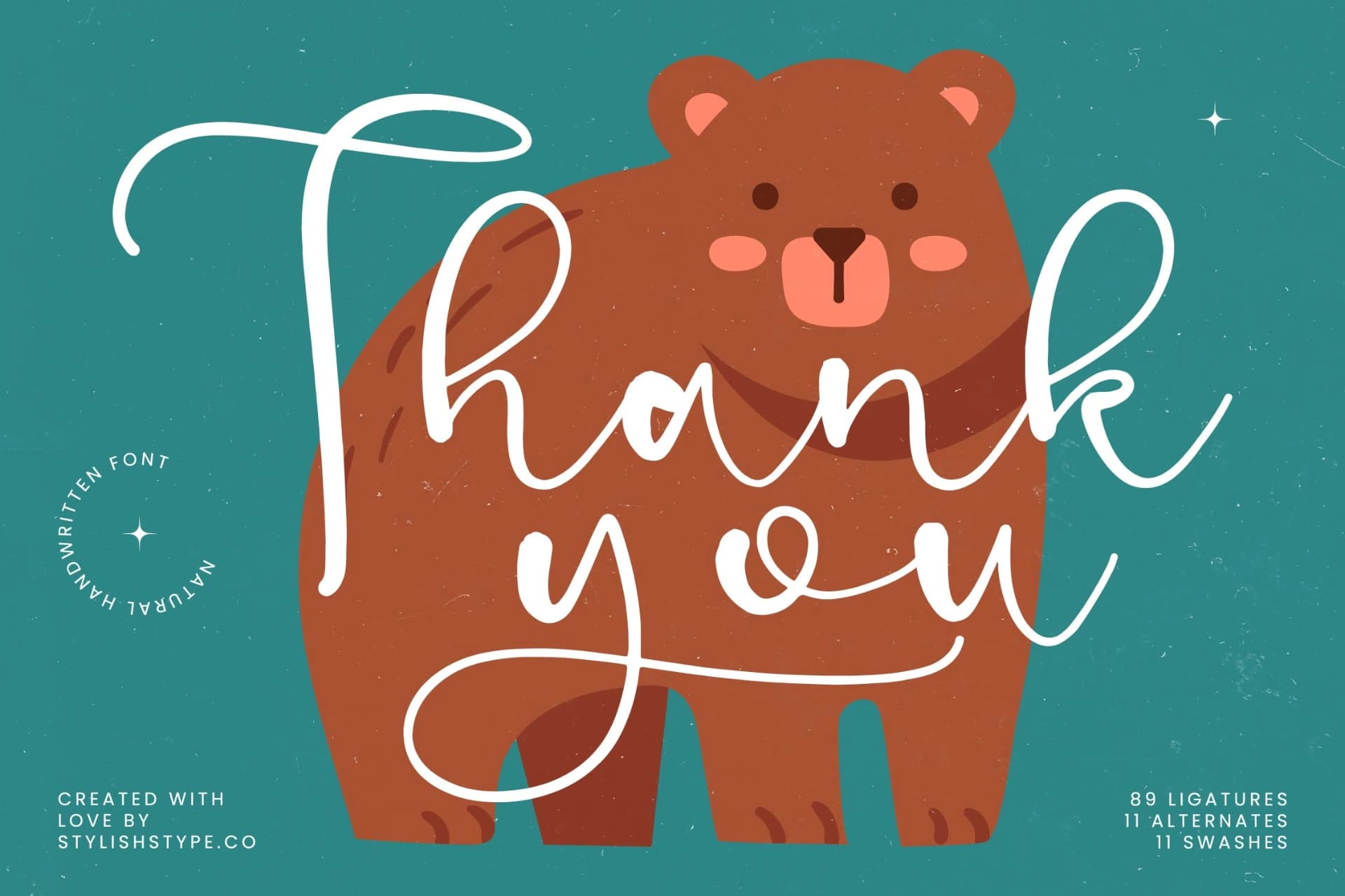 Preview 20 for Bearcute Holistic - Natural Handwritten Font