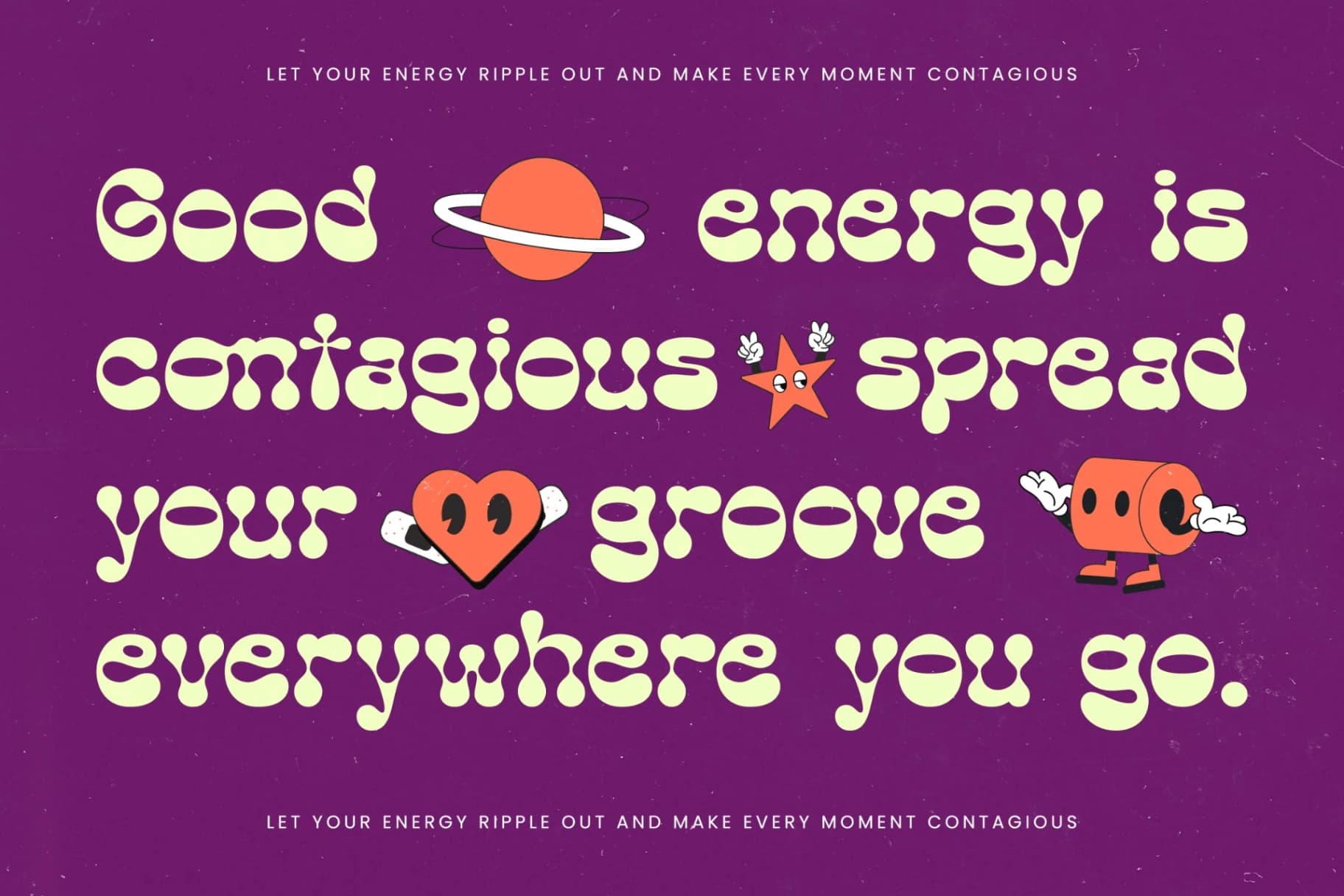 Preview 3 for Funky Motion - Groovy Playful Display Font