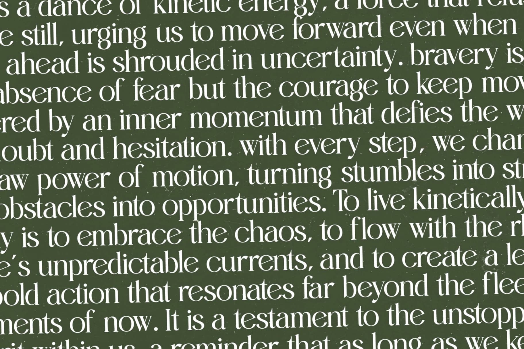Preview 12 for Kinetic Bravely - Bold Tall Serif Font
