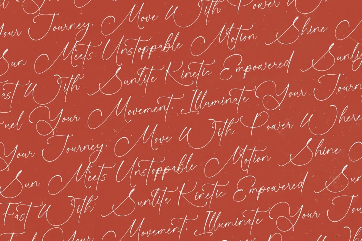 Sunlite Kinetic - Stylish Calligraphy Font font preview 15