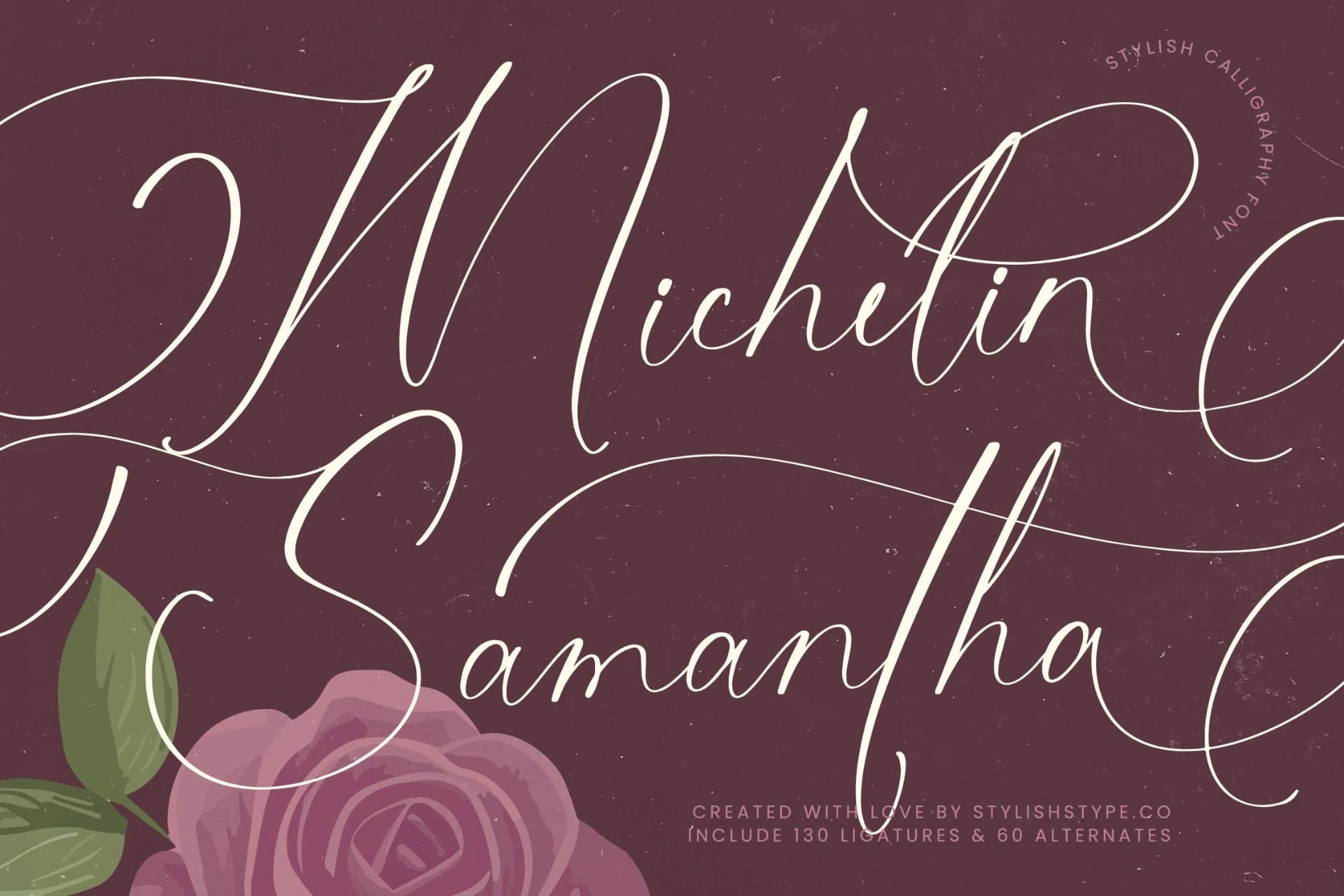 Preview of Michelin Samantha - Stylish Calligraphy Font font