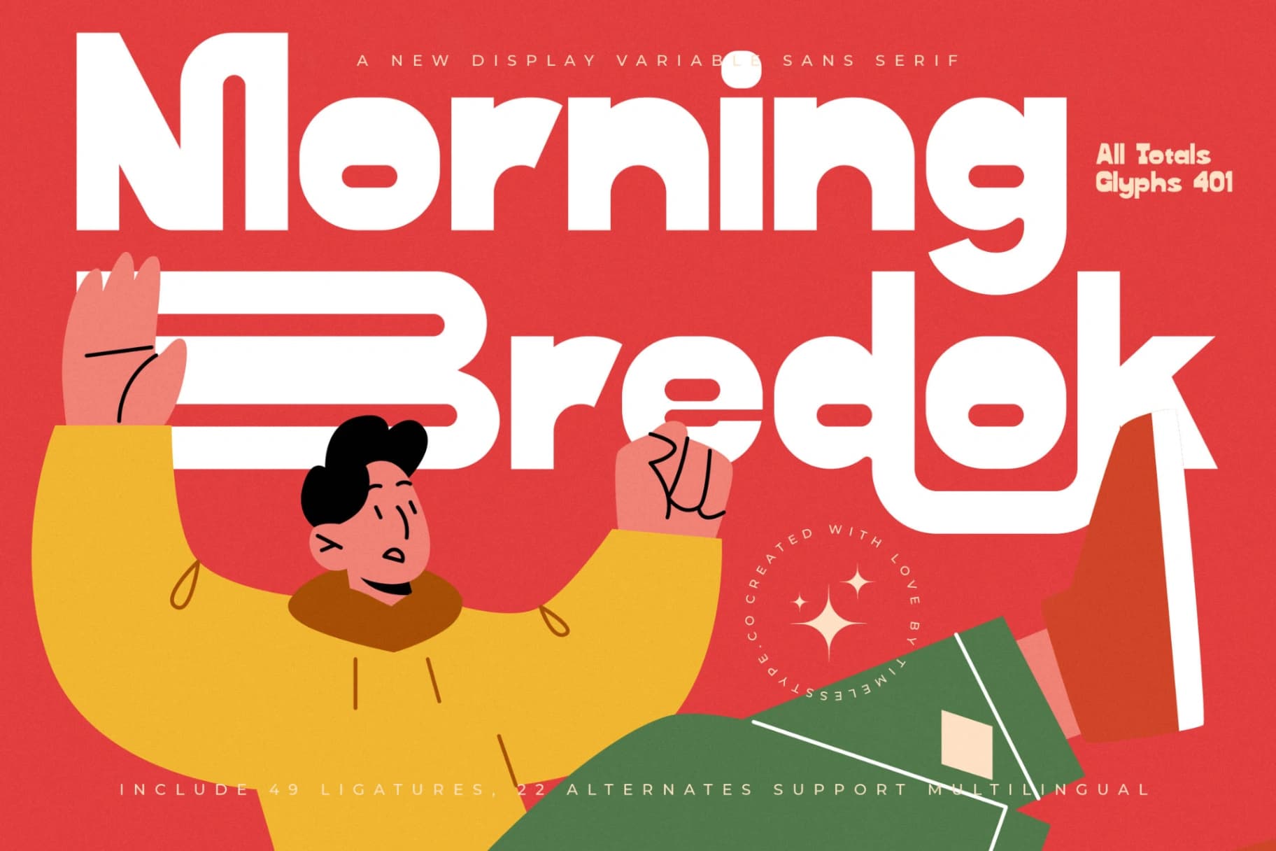 Preview 1 for Morning Bredok - Display Variable Sans Serif