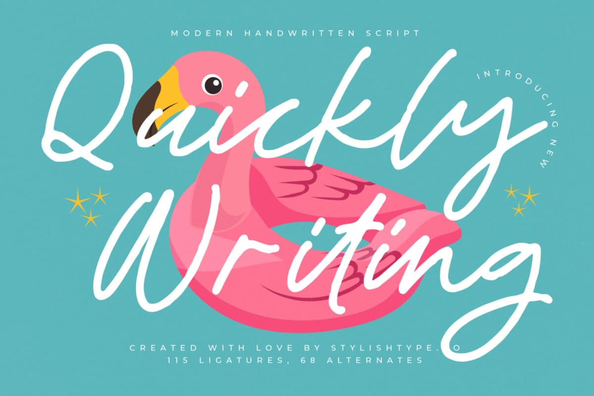 Quickly Writing - Quirky Handwritten Script font preview