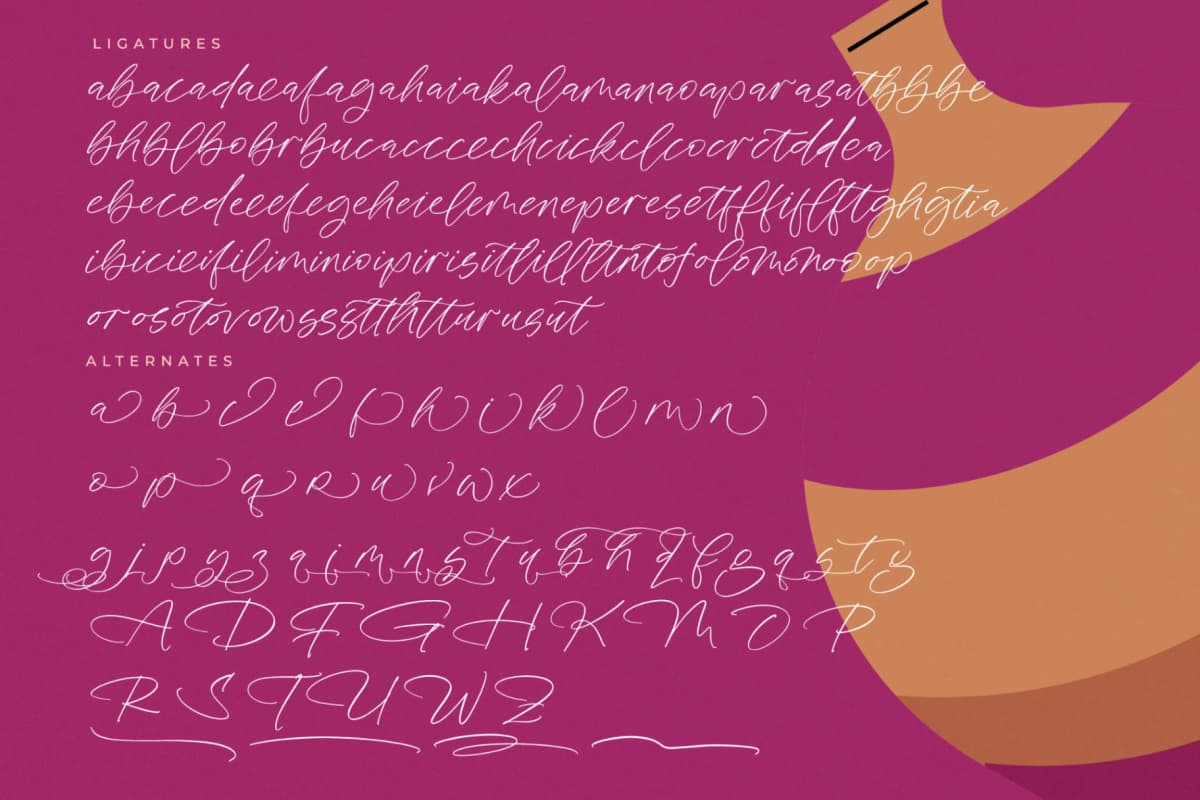 Dayland Vintage - Modern Handwritten Script font preview 19