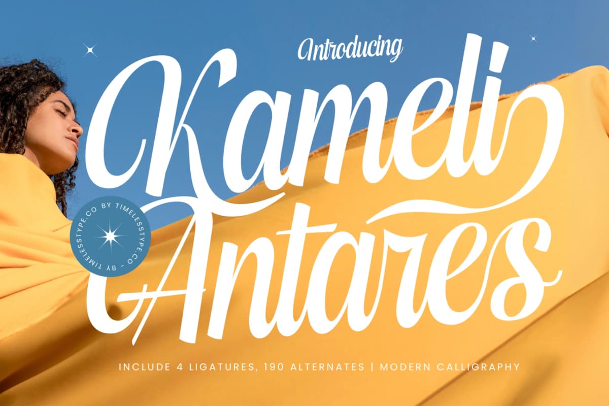 Preview 1 for Kameli Antares - Modern Calligraphy Font