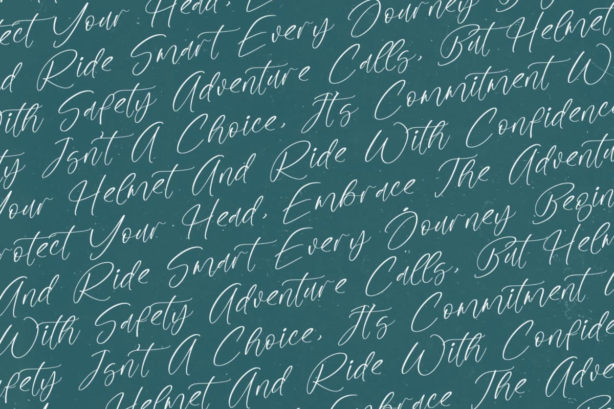 Helmet Bicycle - Quirky Handwritten Script font preview 13