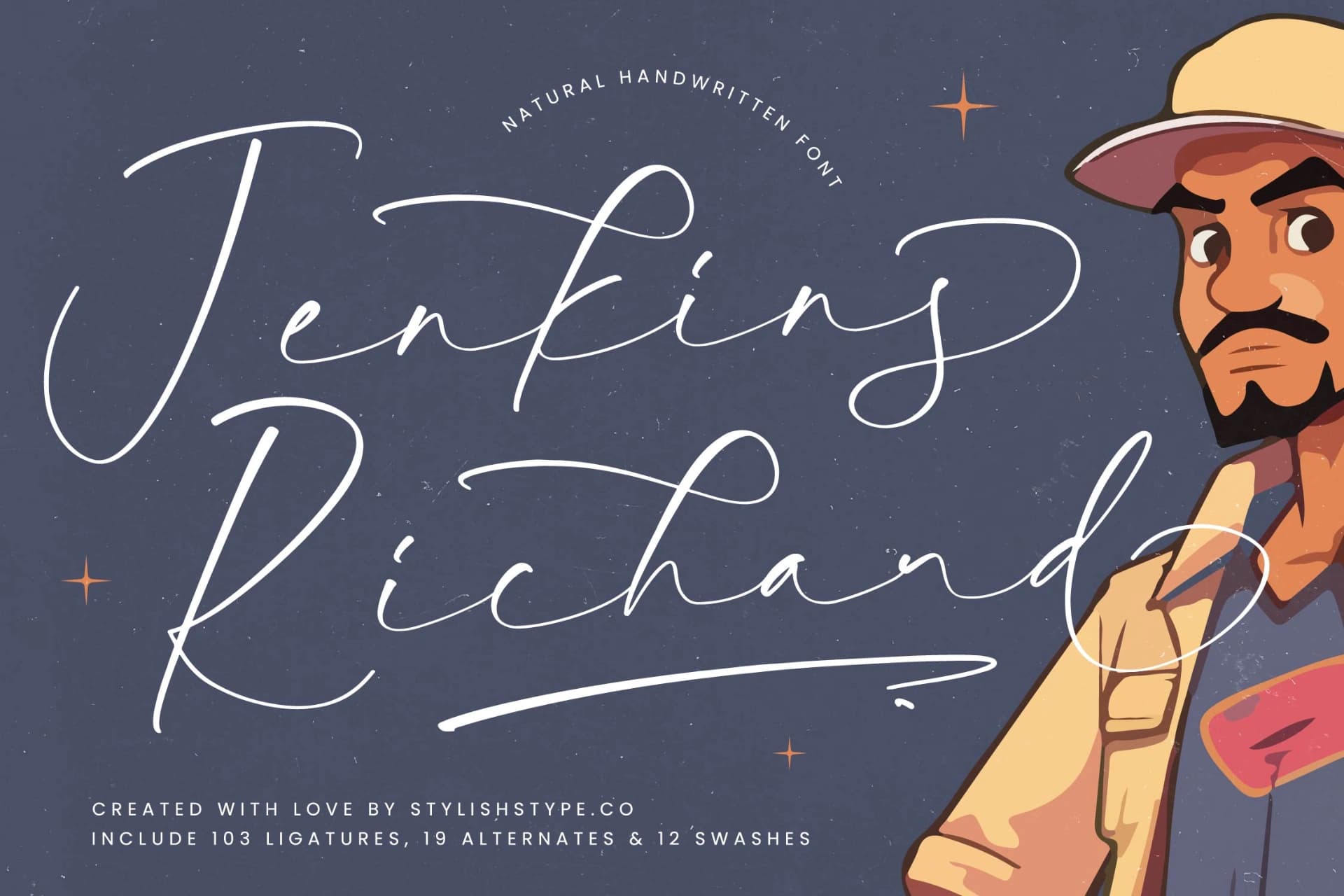 Preview of Jenkins Richard - Natural Handwritten Font font