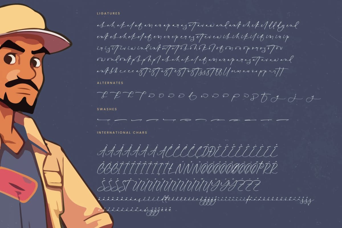 Jenkins Richard - Natural Handwritten Font font preview 19