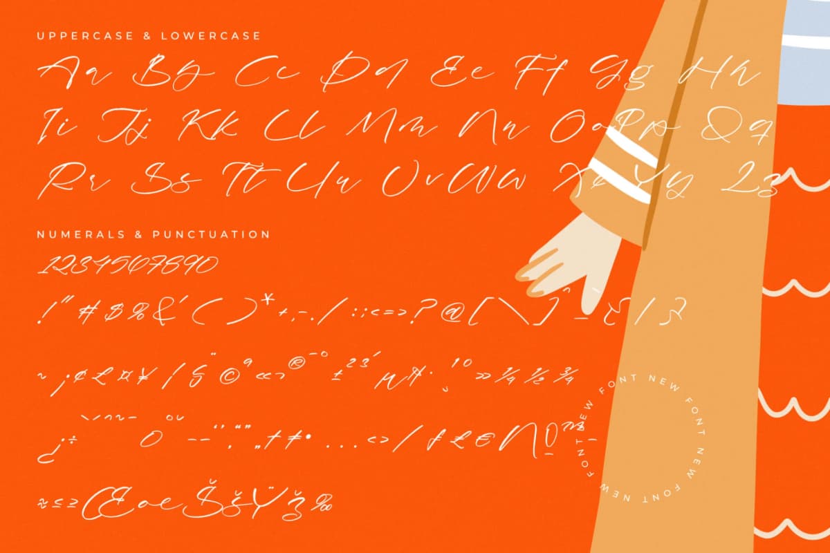 Antelas Berlin - Modern Handwritten Script font preview 18