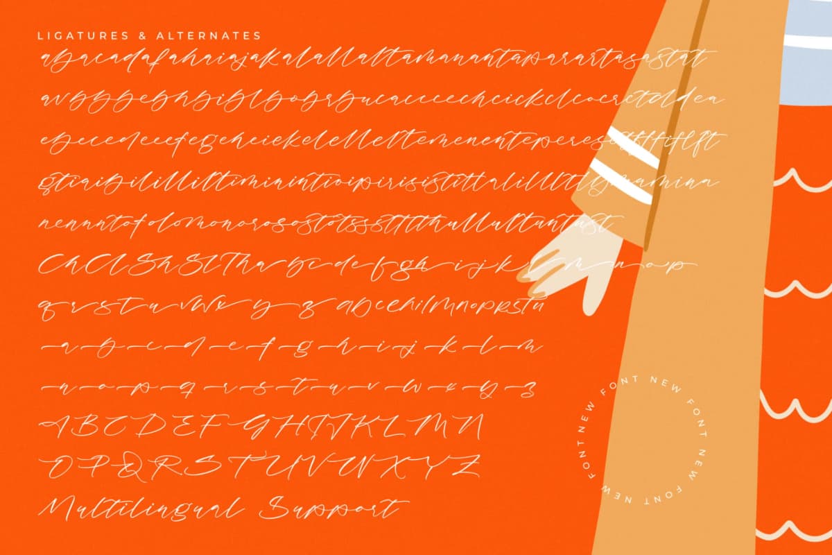 Antelas Berlin - Modern Handwritten Script font preview 19