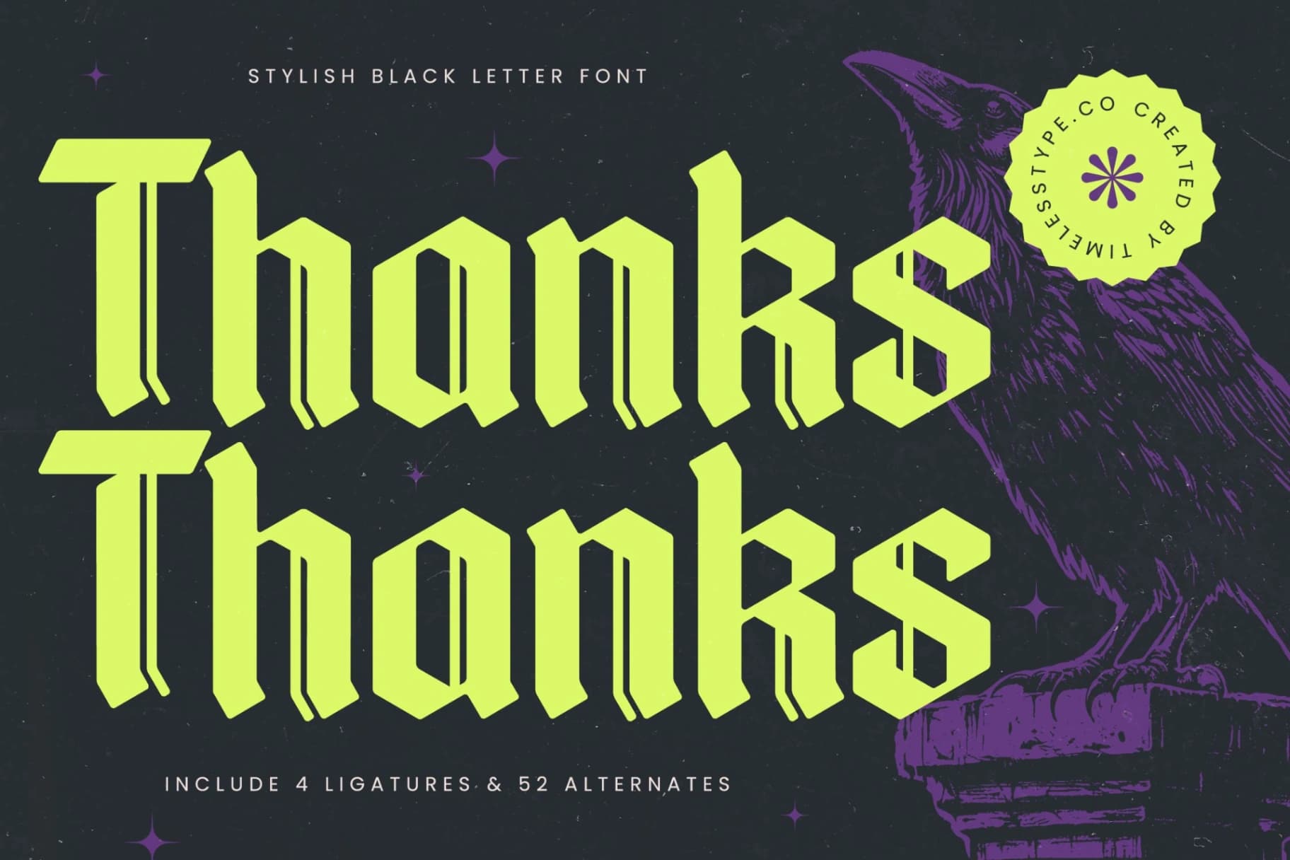 Preview 20 for Mystic Venom - Stylish Blackletter Font