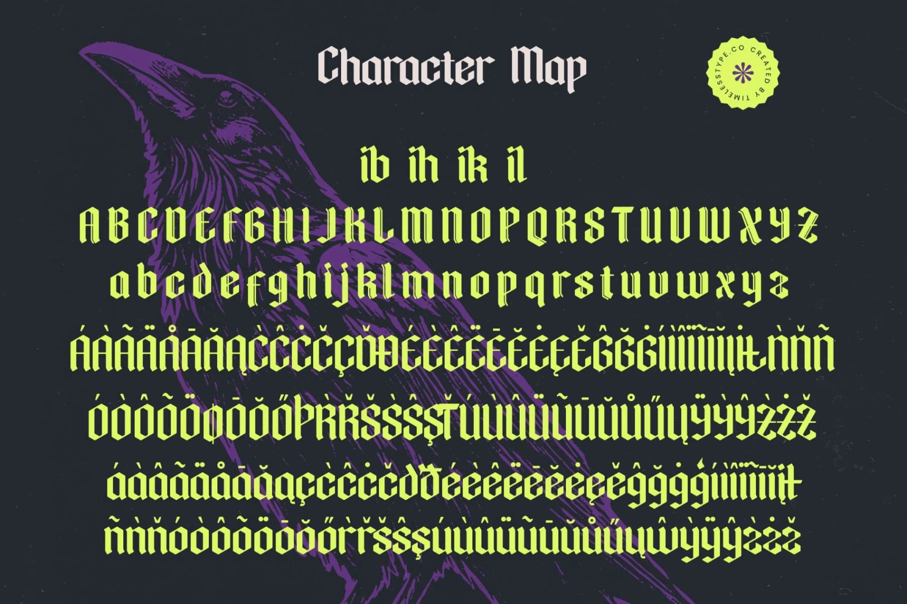 Preview 19 for Mystic Venom - Stylish Blackletter Font