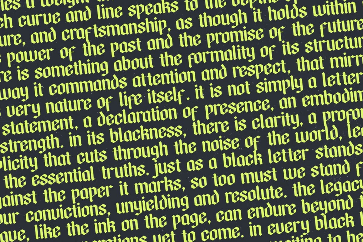 Mystic Venom - Stylish Blackletter Font font preview 13