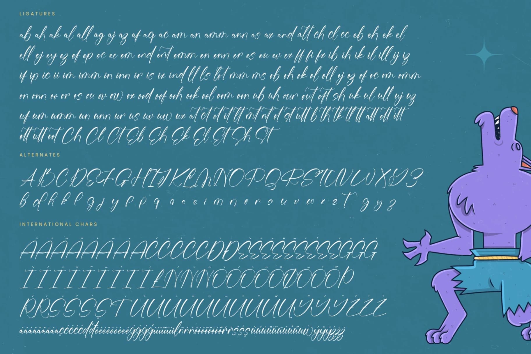 Preview 19 for Midnight Saturday - Stylish Handwritten Font