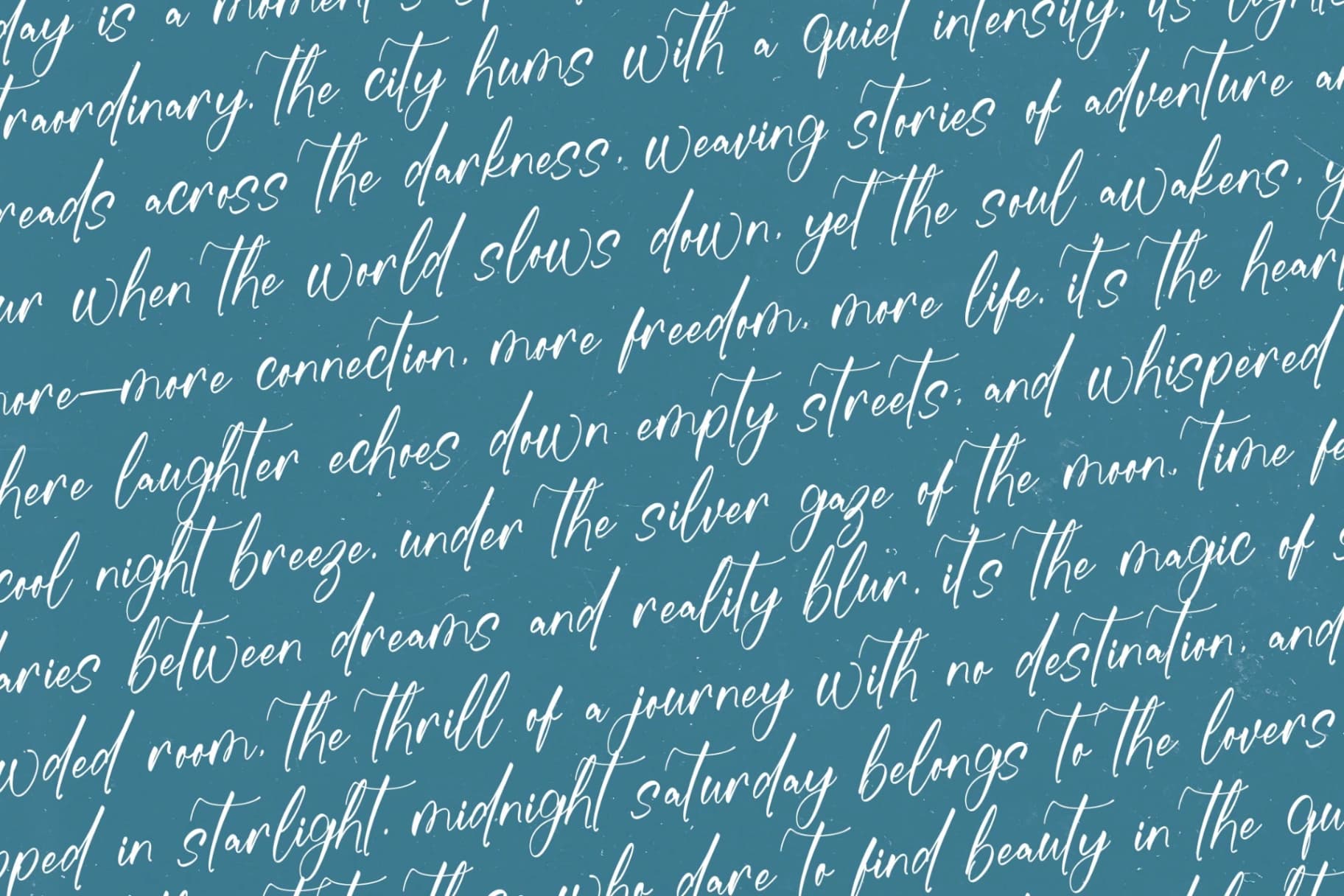Preview 12 for Midnight Saturday - Stylish Handwritten Font
