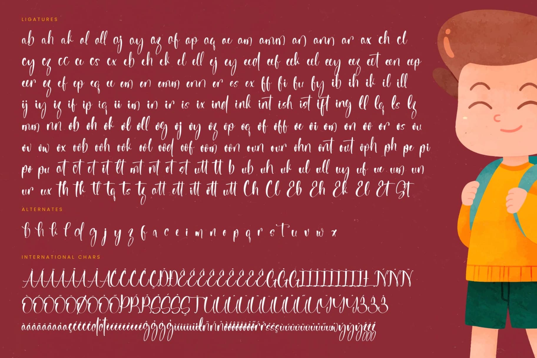 Preview 19 for Childlike Starlit - Natural Handwritten Font