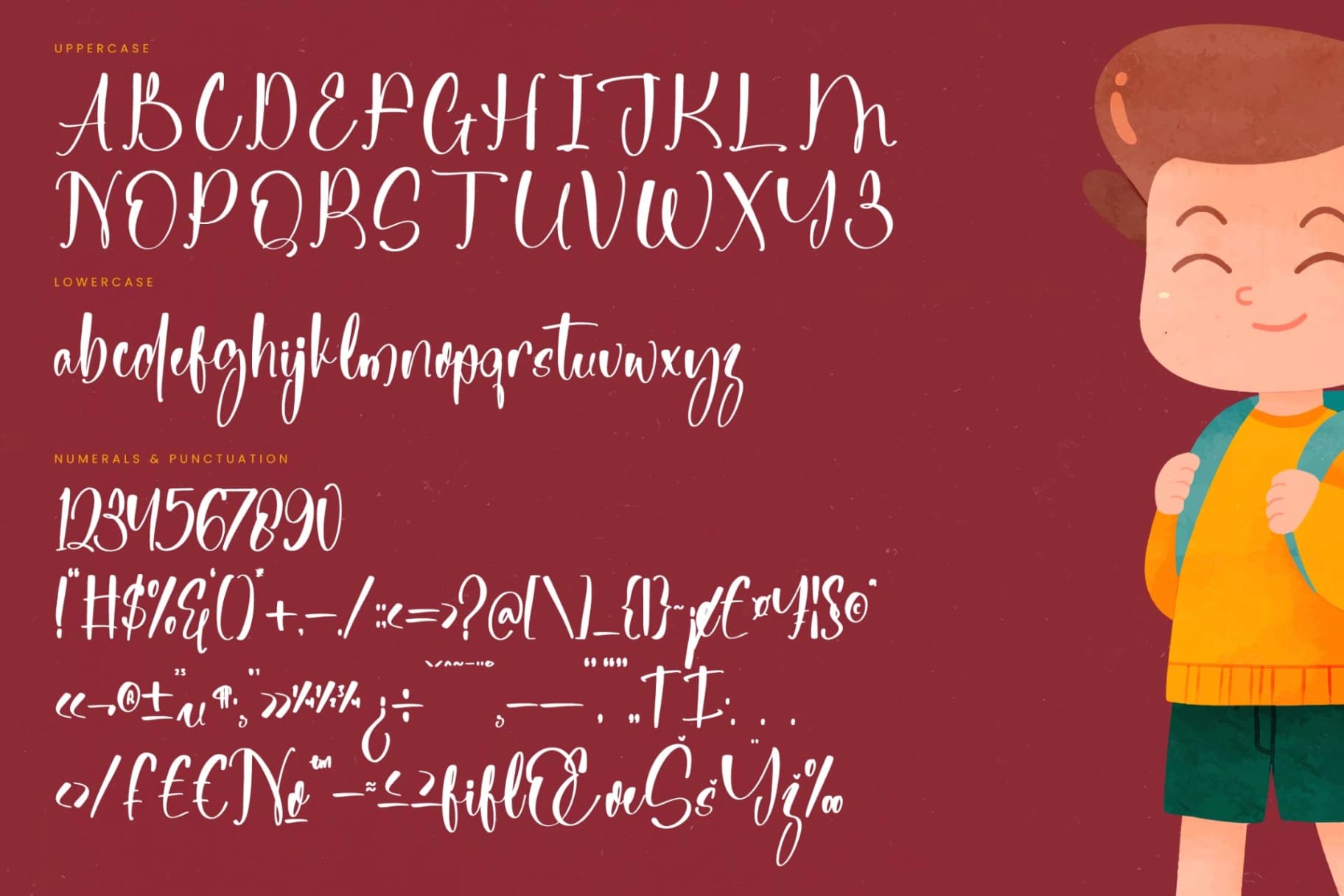 Preview 18 for Childlike Starlit - Natural Handwritten Font