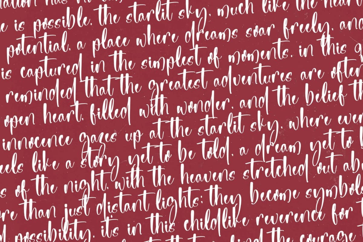 Preview 13 for Childlike Starlit - Natural Handwritten Font