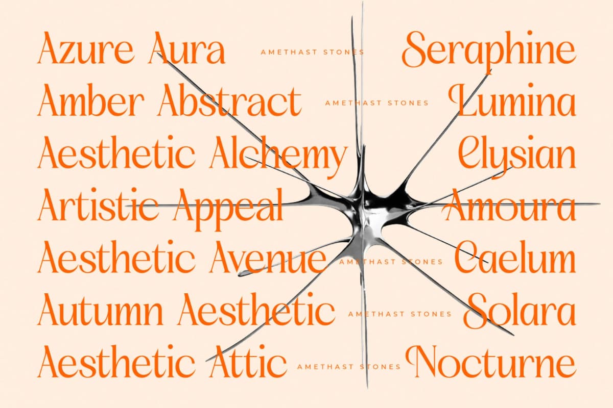 Preview 5 for Amethast Stones - Modern Alternate Serif Font